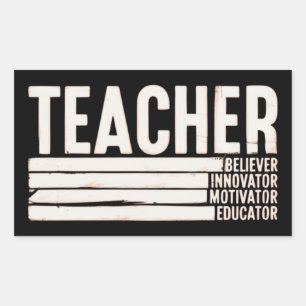 Teacher Life Back to School Rectangular Sticker