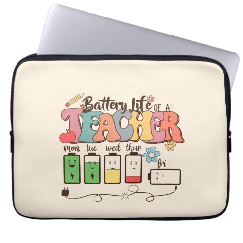 Teacher Life Battery Laptop Sleeve