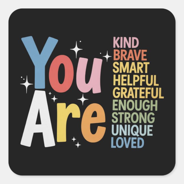 Teacher Life Be Kind Teaching School Students Square Sticker (Front)