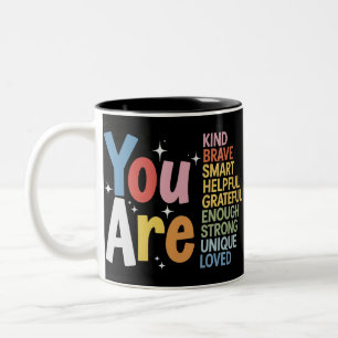 Teacher Life Be Kind Teaching School Students Two-Tone Coffee Mug