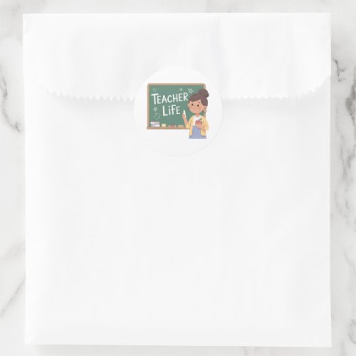 Teacher Life Cute Teacher Chalkboard Sticker Teach