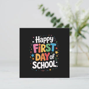 Teacher Life Gift Happy First Day Of School Invitation