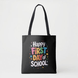 Teacher Life Gift Happy First Day Of School  Tote Bag