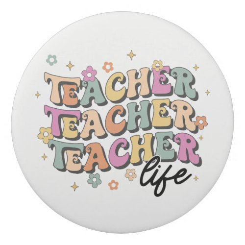 Teacher Life Groovy Erasers Appreciation Gift