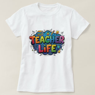 Teacher Life Pop Art Comic Style Appreciation T-Shirt