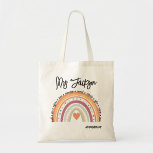 Teacher life Rainbow Stuff Personalised Tote Bag
