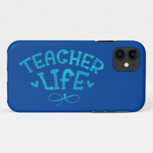 TEACHER LIFE typographic iPhone 11 Case