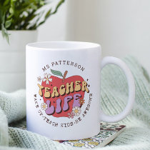 Teacher Life Wake Teach School Personalized Name Coffee Mug