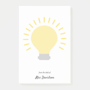 Teacher Light Bulb Post-it Notes