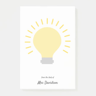 Teacher Light Bulb Post-it Notes
