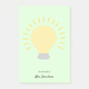 Teacher Light Bulb Post-it Notes