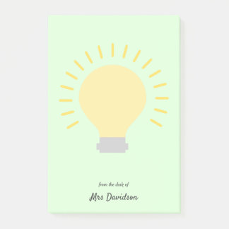 Teacher Light Bulb Post-it Notes
