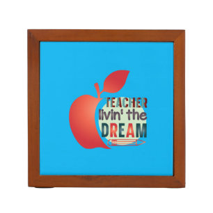 Teacher Living The Dream Desk Organizer