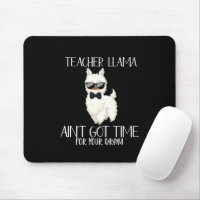 Teacher Llama – No Time for Drama Funny Educator