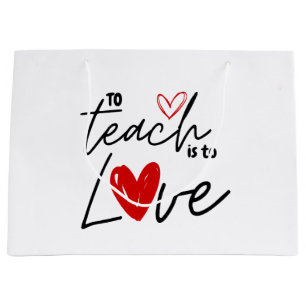 Teacher love 100th school teaching personalized large gift bag