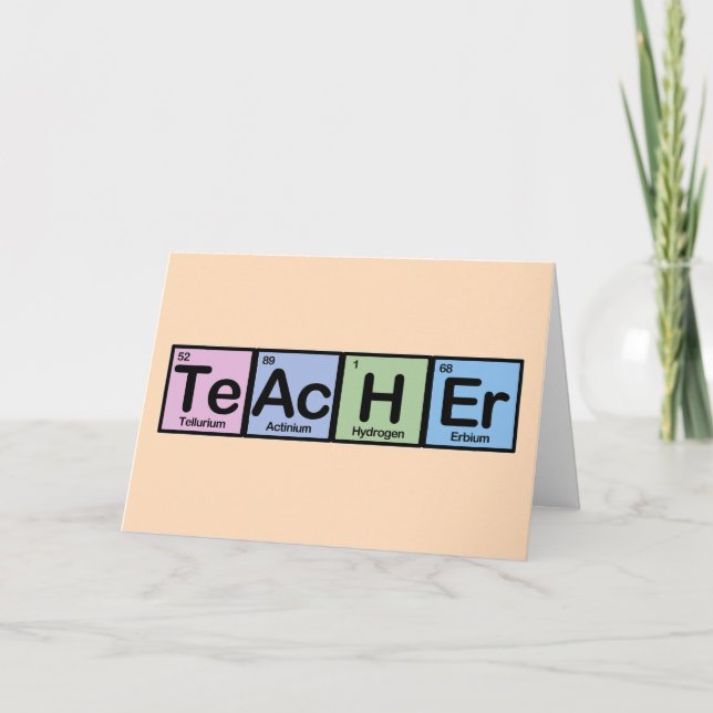 Teacher made of Elements Card (Front)
