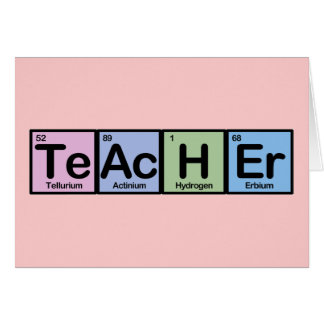 Teacher made of Elements Cards