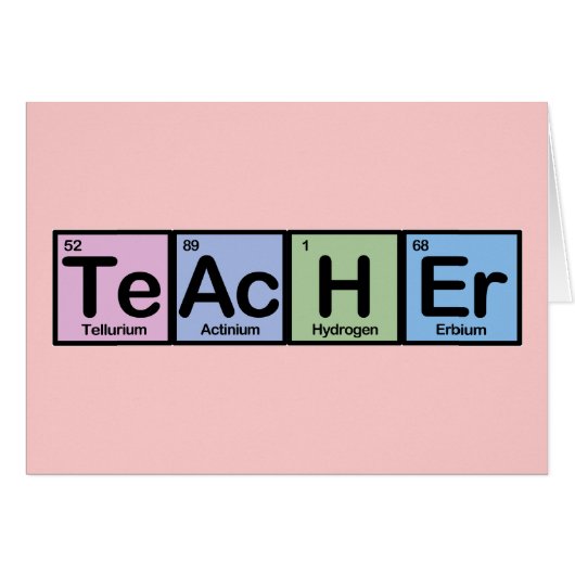 Teacher made of Elements Cards (Front Horizontal)