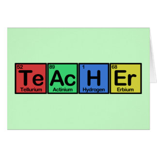 Teacher made of Elements colors Cards