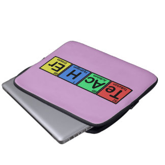 Teacher made of Elements colors Laptop Sleeve
