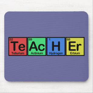 Teacher made of Elements colors Mouse Pad
