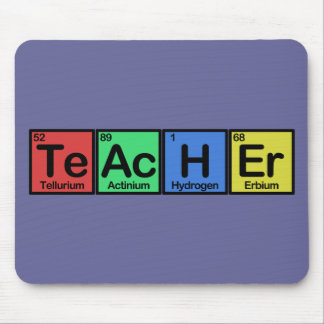 Teacher made of Elements colors Mouse Pad