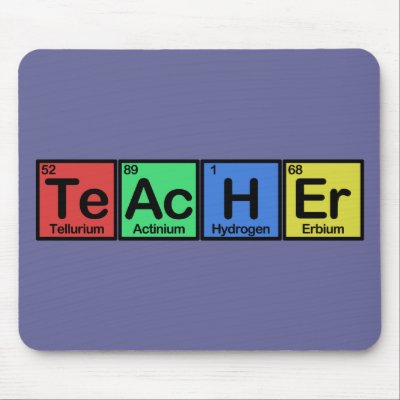 Teacher made of Elements colors Mouse Pad