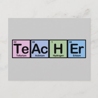 Teacher made of Elements Postcard