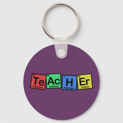 Teacher made of Elements whimsical Keychain