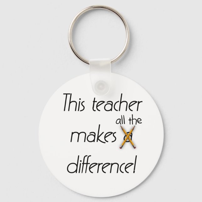 Teacher Makes a Difference Keychain (Front)