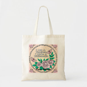 Teacher Makes Difference Tote Bag