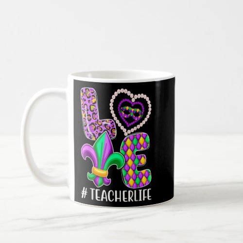 Teacher Mardi Gras Family Matching Outfit 1  Coffee Mug