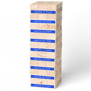 Teacher Math Is Fun | Blue Wooden Block  Topple Tower