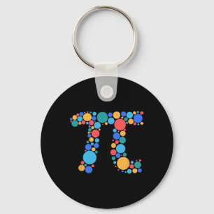 Teacher Math Pi Day Dot Day 2025 Keychain
