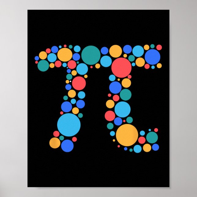 Teacher Math Pi Day Dot Day 2025  Poster (Front)