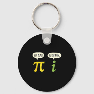 Teacher Math Pi Get Real Be Rational Funny Math Pu Keychain