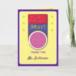Teacher medal of honor Thank you card