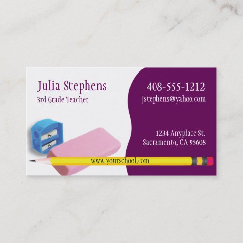 Teacher, Mentor or Tutor Business Card