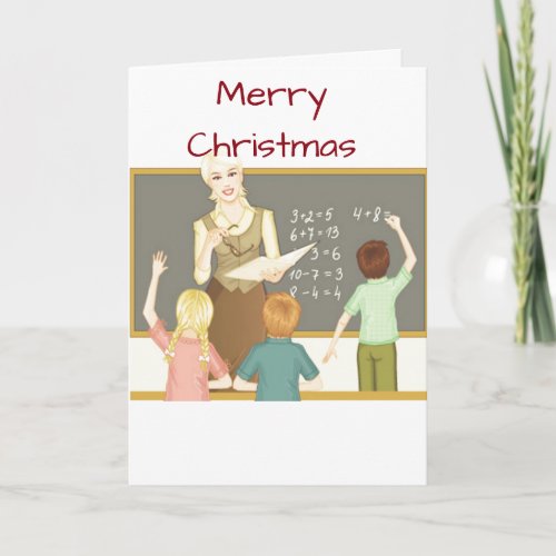 TEACHER MERRY CHRISTMAS CARD