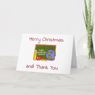 ***TEACHER*** MERRY CHRISTMAS & THANK YOU CARD