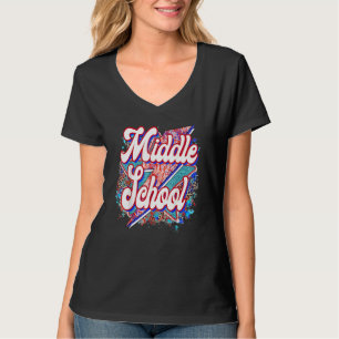 Teacher Middle School Lightning Bolt Back To Scho T-Shirt