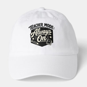 Teacher Mode Always On Shirt – Funny Retro Badge Hat