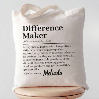 Teacher | Modern Dictionary Mom Boss Coworker Name Tote Bag