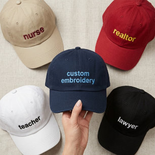 Teacher Modern Script Nurse Lawyer Graduation Embroidered Baseball Cap