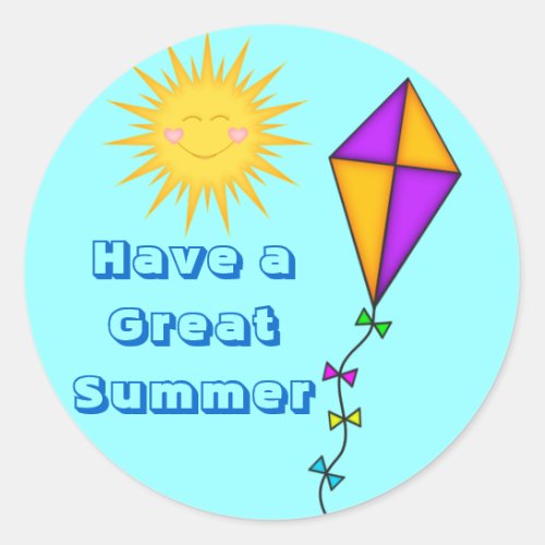 TeacherMom Stickers Summer Sun and Kite
