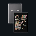 Teacher Motivational First Day Back to School Button<br><div class="desc">Teacher Be Kind First Day of School Back to School</div>