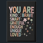 Teacher Motivational First Day Back to School Magnet<br><div class="desc">Teacher Be Kind First Day of School Back to School</div>