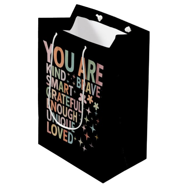 Teacher Motivational First Day Back to School Medium Gift Bag (Front Angled)