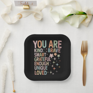 Teacher Motivational First Day Back to School Paper Plates
