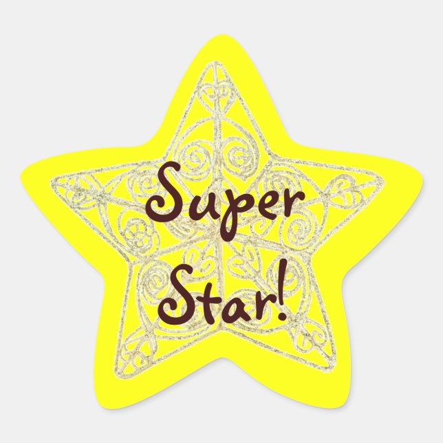Teacher motivational / inspirational star sticker (Front)